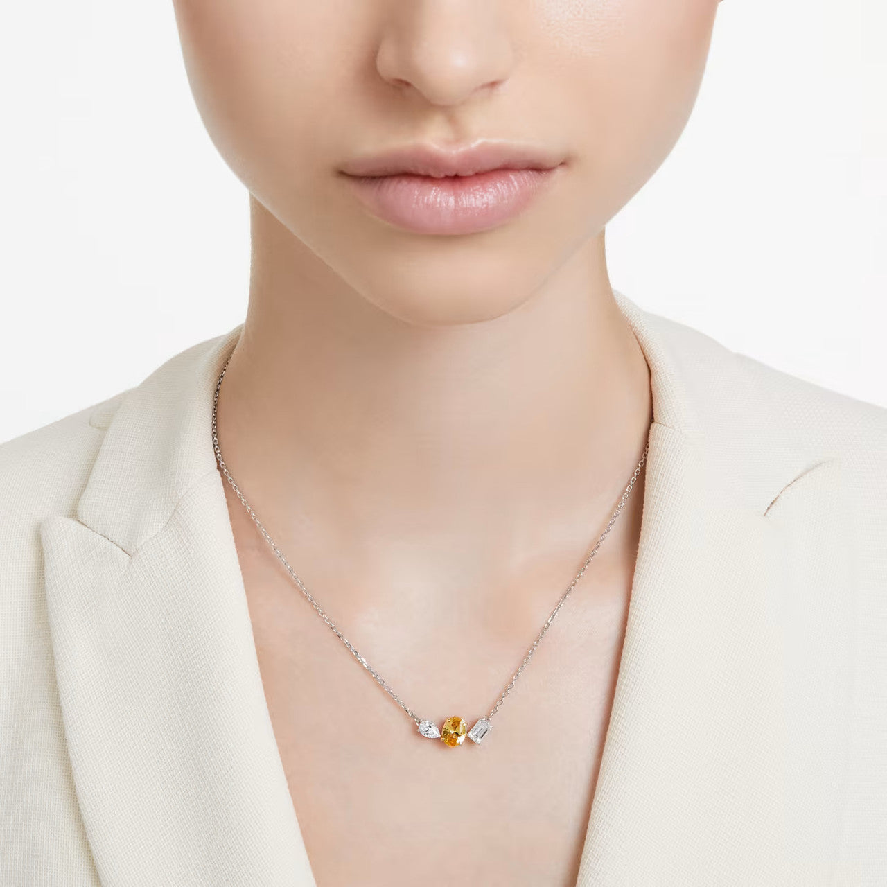 Mesmera Pendant, Mixed Cuts, Yellow, Mixed Metal Finish 5668277