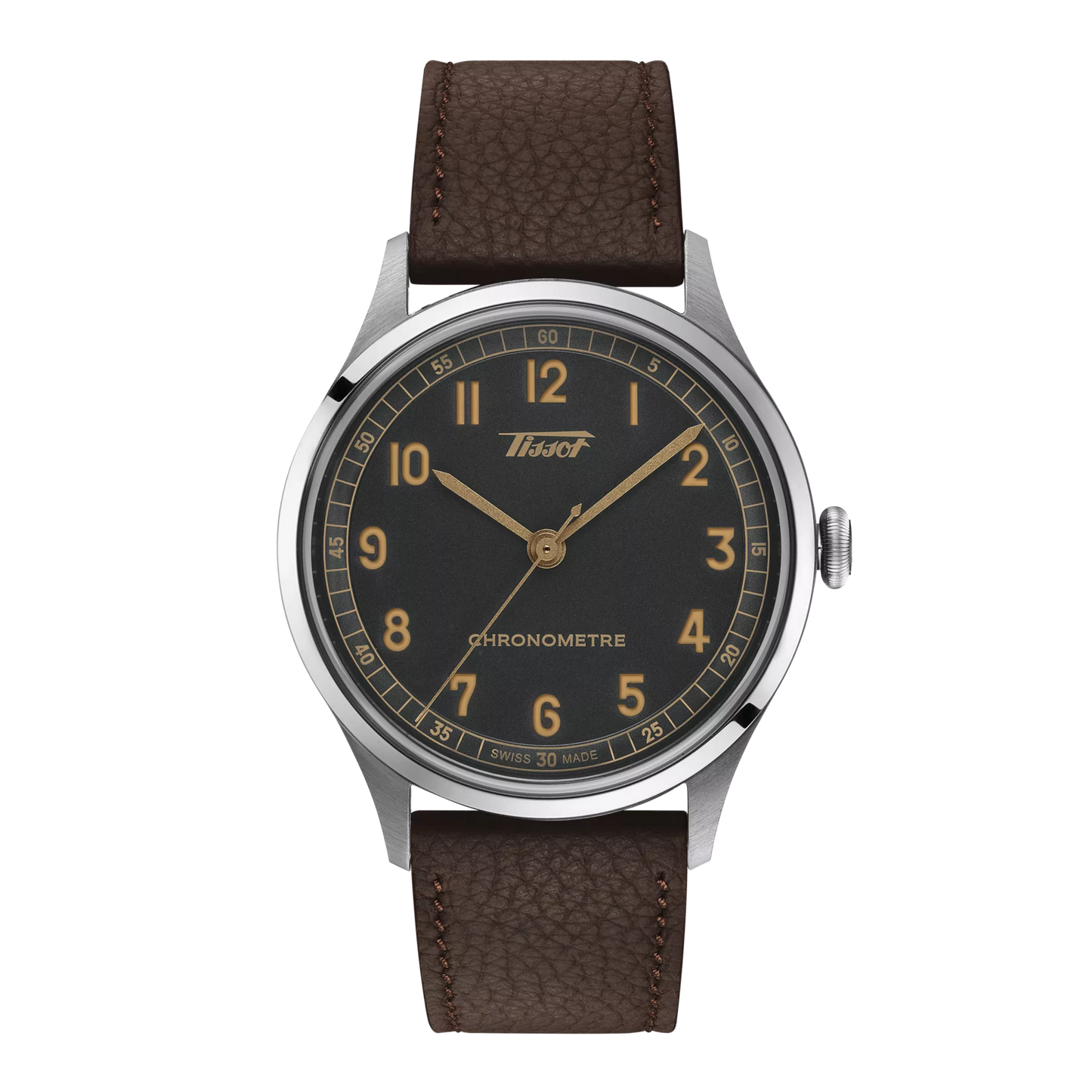 TISSOT HERITAGE 1938 AUTOMATIC COSC Anthracite Dial T142.464.16.062.00 T1424641606200