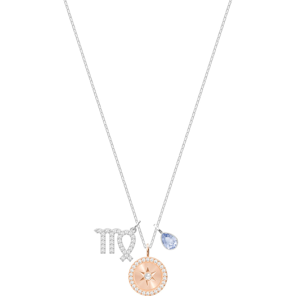 Swarovski Zodiac Pendant VIRGO, Violet, Rhodium Plating