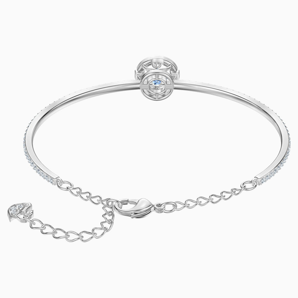 Swarovski Jewelry Sparkling Dance Bangle Blue Rhodium Plated 5515385