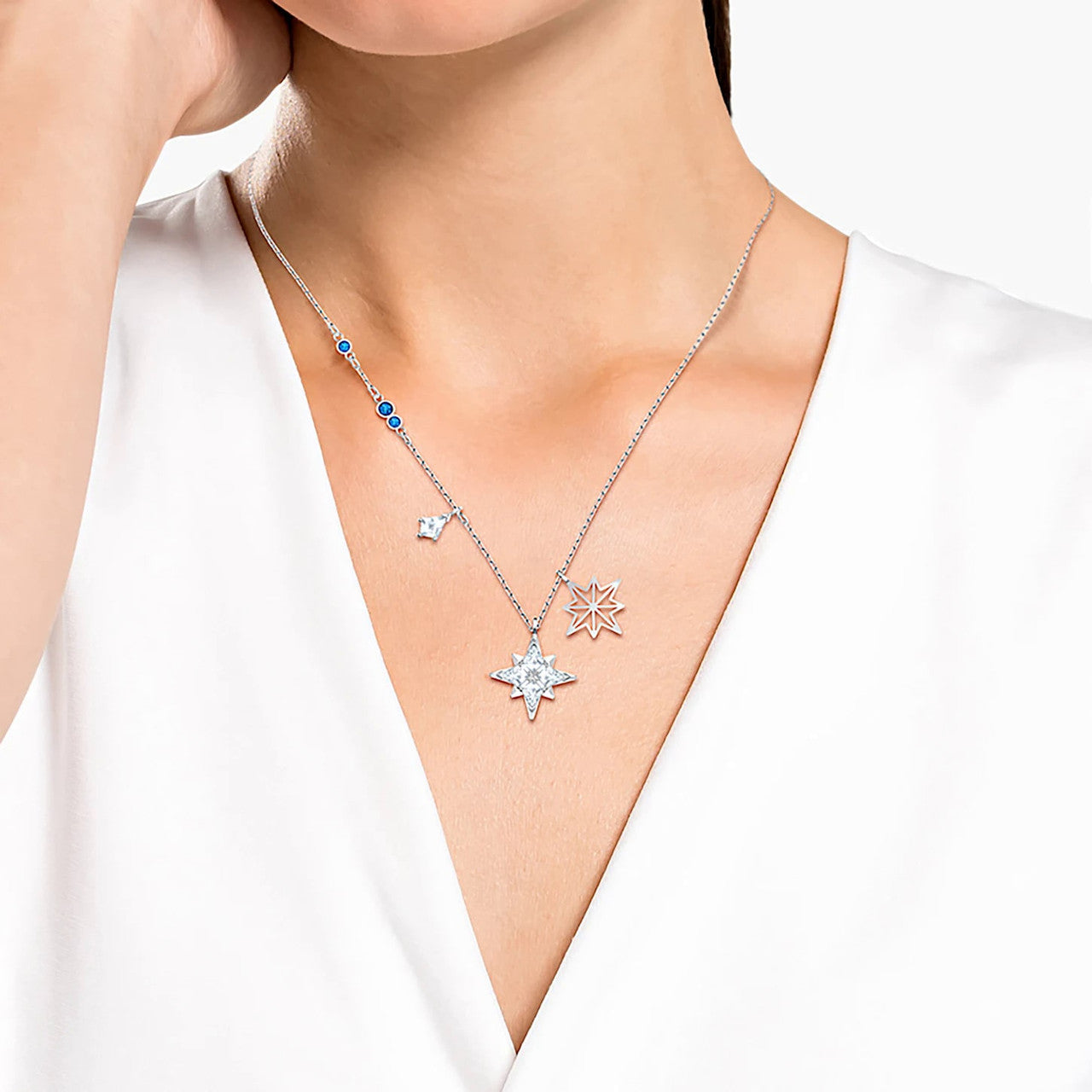 Swarovski Symbolic Star Collection Pendant, White, Rhodium Plated 5511404