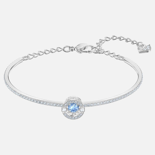 Swarovski Jewelry Sparkling Dance Bangle Blue Rhodium Plated 5515385