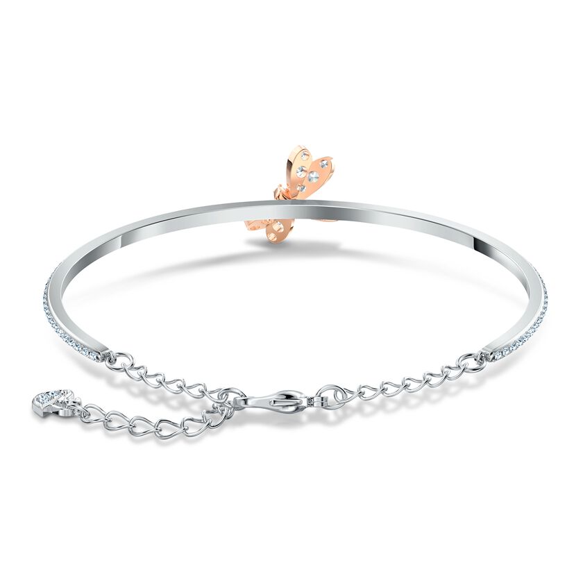 Eternal Flower Bangle Pink, Rose-gold tone plated 5518138