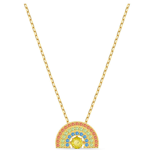 Swarovski Crystal Sparkling Dance Rainbow Necklace, Gold-Tone Plated 5521756