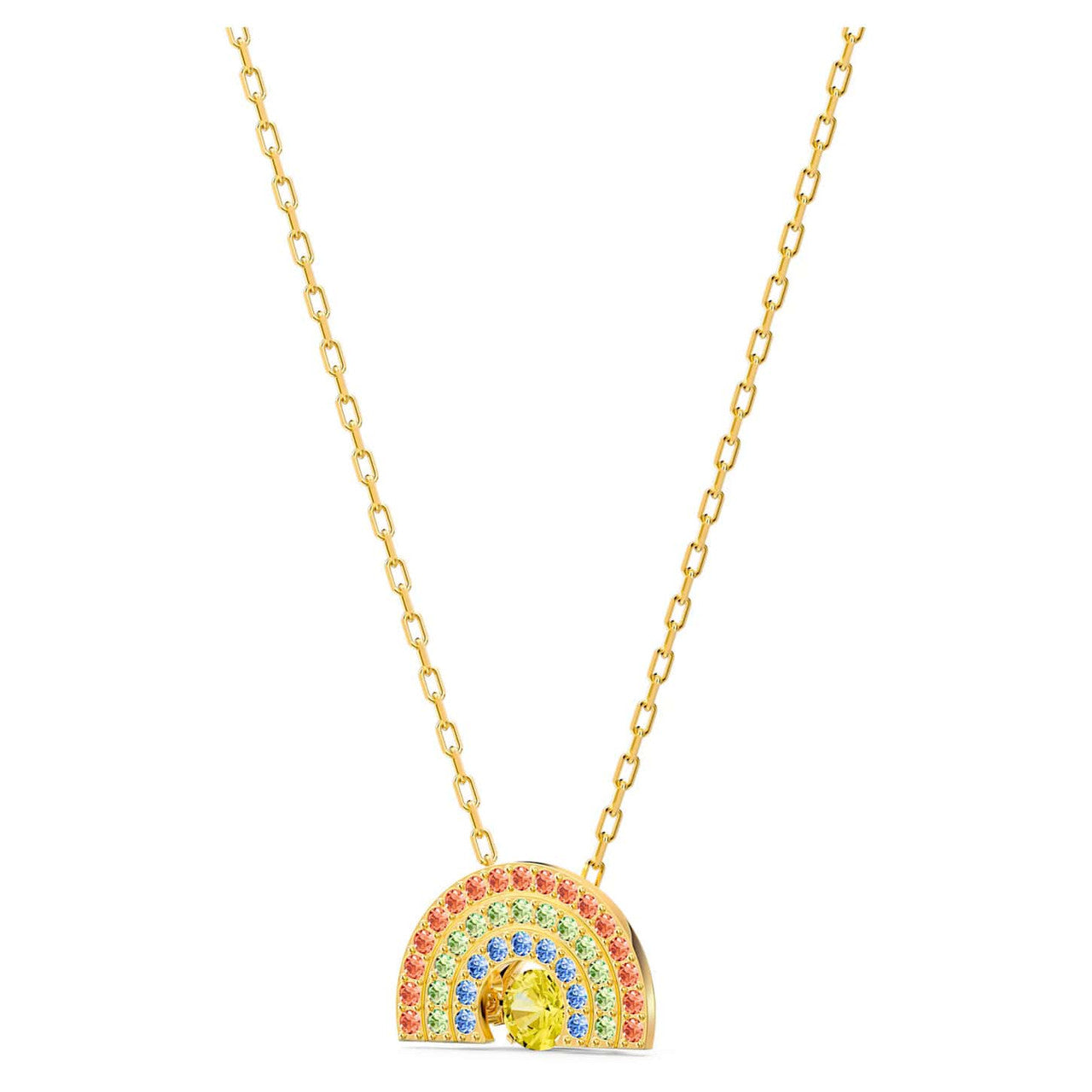 Swarovski Crystal Sparkling Dance Rainbow Necklace, Gold-Tone Plated 5521756