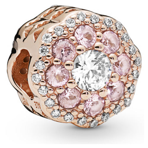 Pandora 787851NPM Rose Pink Sparkle Flower Charm