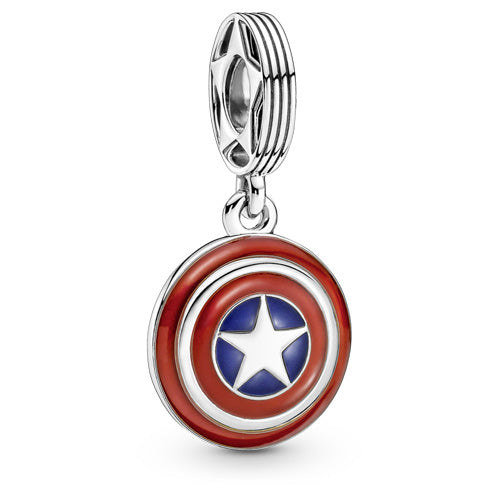 PANDORA 790780C01 Marvel The Avengers Captain America Shield Dangle