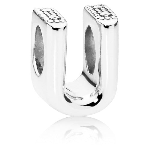 PANDORA 797475 Letter U Alphabet Charm