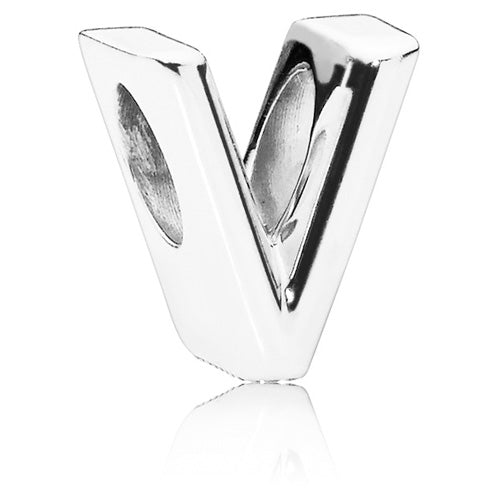 PANDORA 797476 Letter V Alphabet Charm