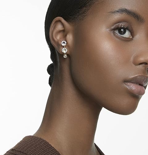 Constella ear cuffs Asymmetrical design, Round cut, White, Gold-tone plated 5616919