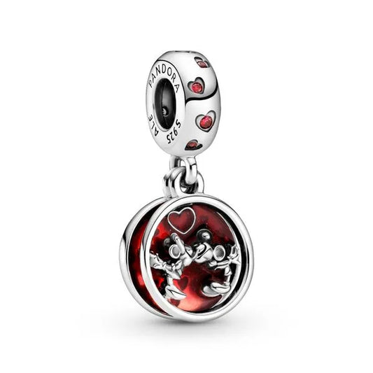PANDORA 799298C01 DISNEY MICKEY AND MINNIE STERLING SILVER DANGLE