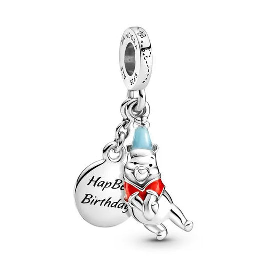 PANDORA 799385C01 Disney Winnie the Pooh Birthday Dangle Charm