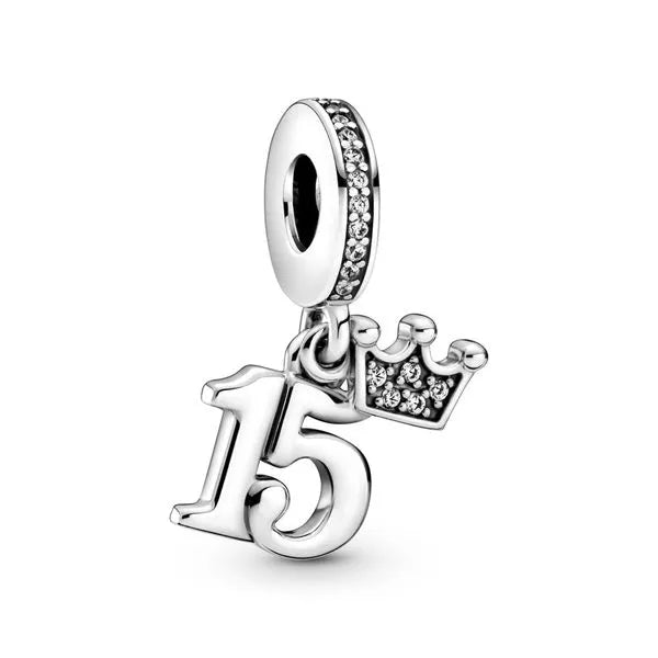15th Birthday Dangle Charm Sterling silver 799540C01