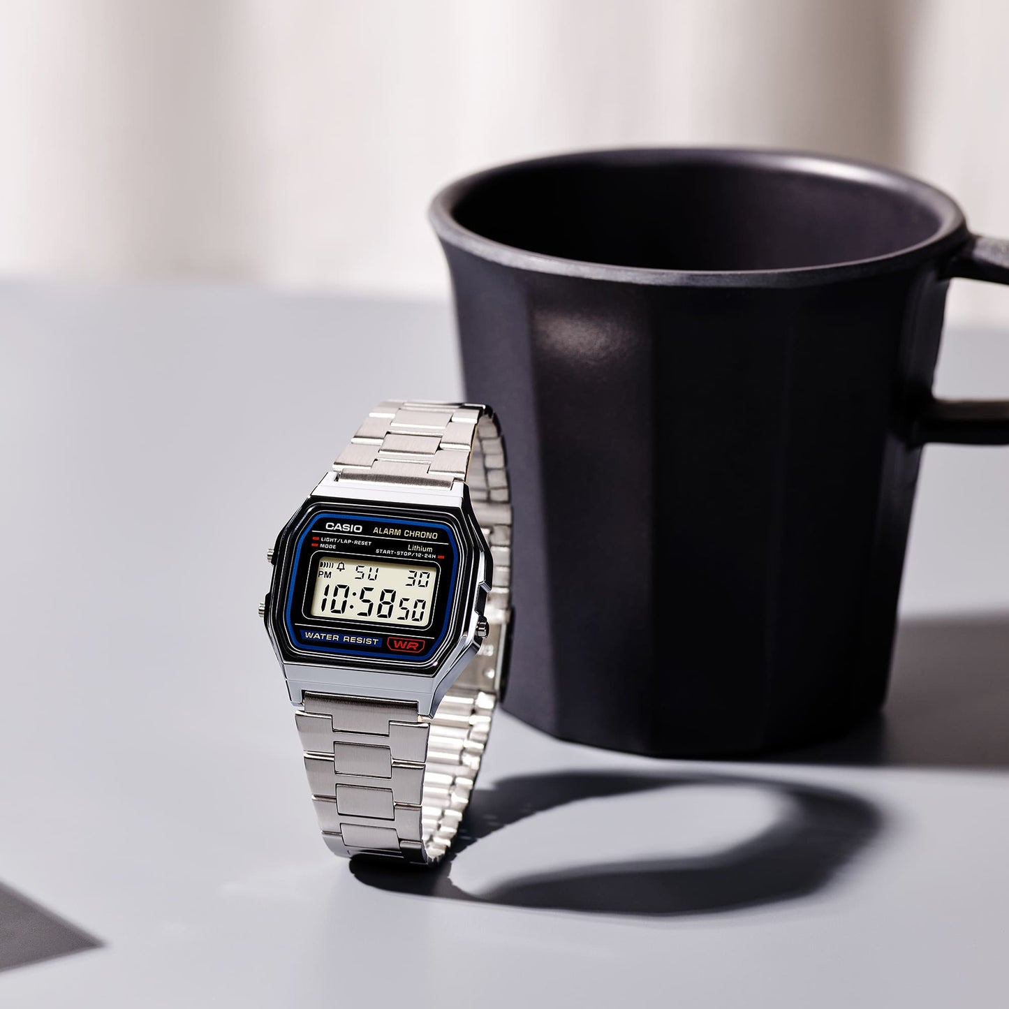 CASIO Vintage Watch A158WA-1 A158W-1 Classic Digital Stainless Steel Bracelet Watch