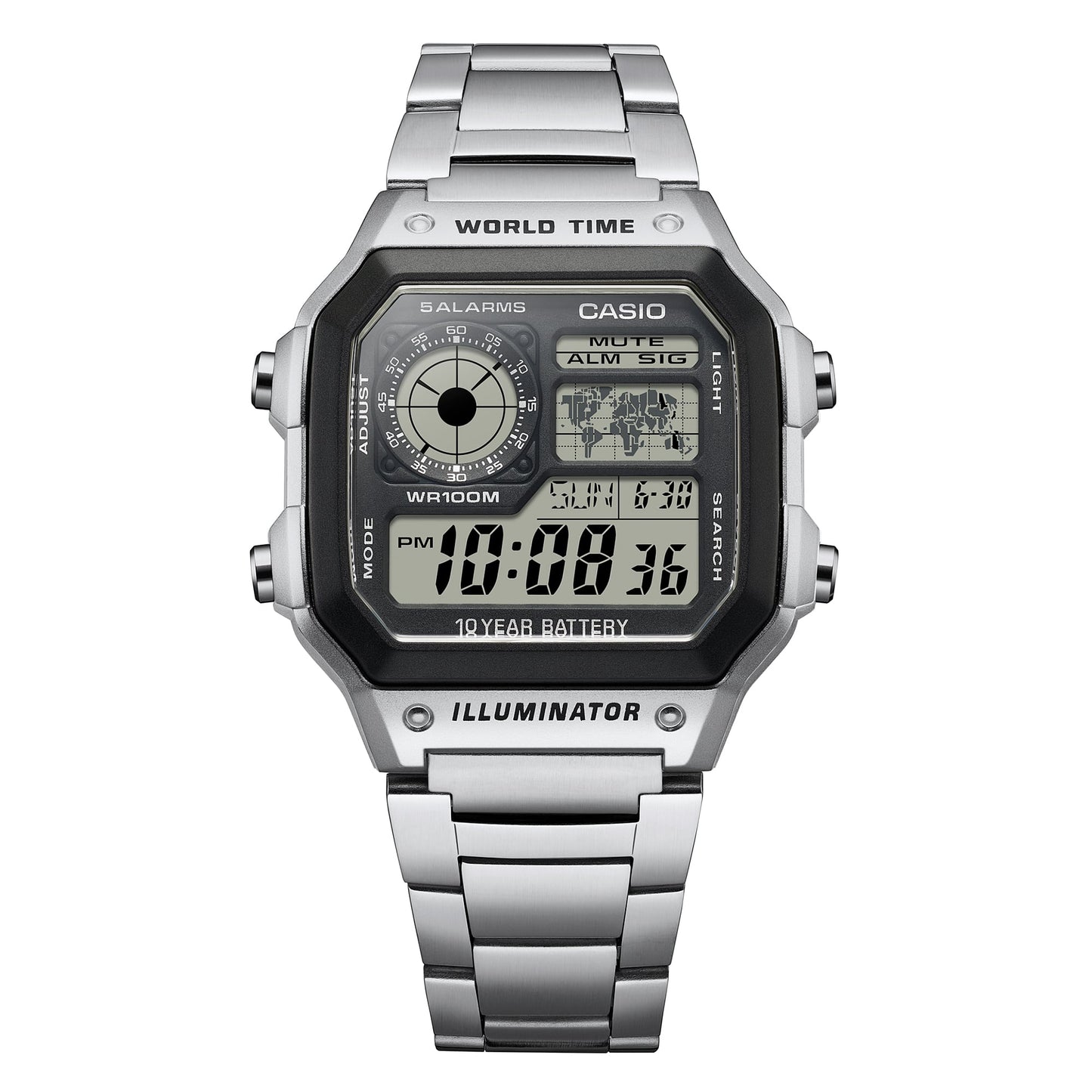 Casio World Time Digital Watch AE1200WHD-1A AE-1200WHD-1AV
