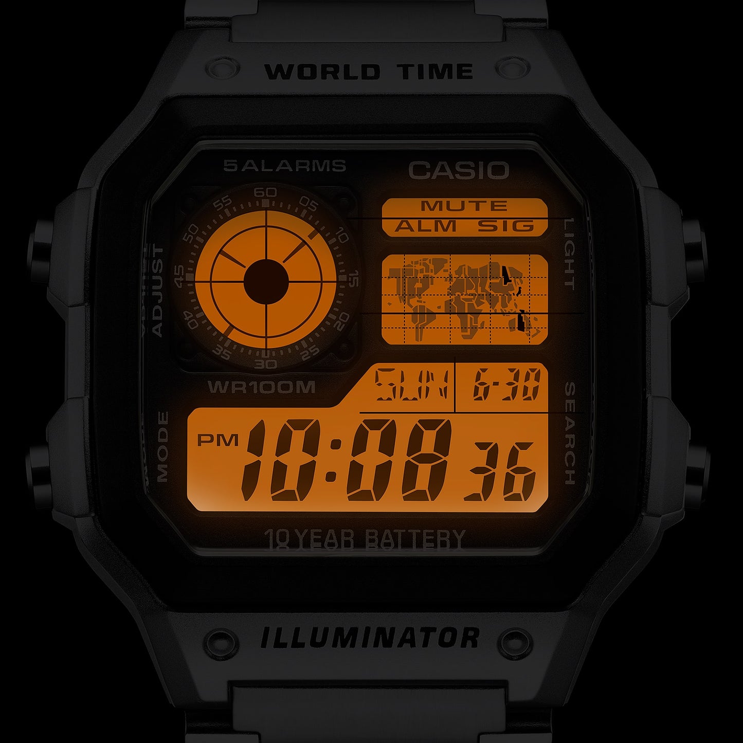 Casio World Time Digital Watch AE1200WHD-1A AE-1200WHD-1AV