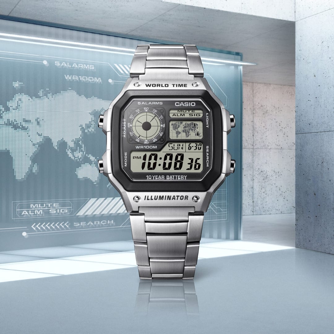 Casio World Time Digital Watch AE1200WHD-1A AE-1200WHD-1AV