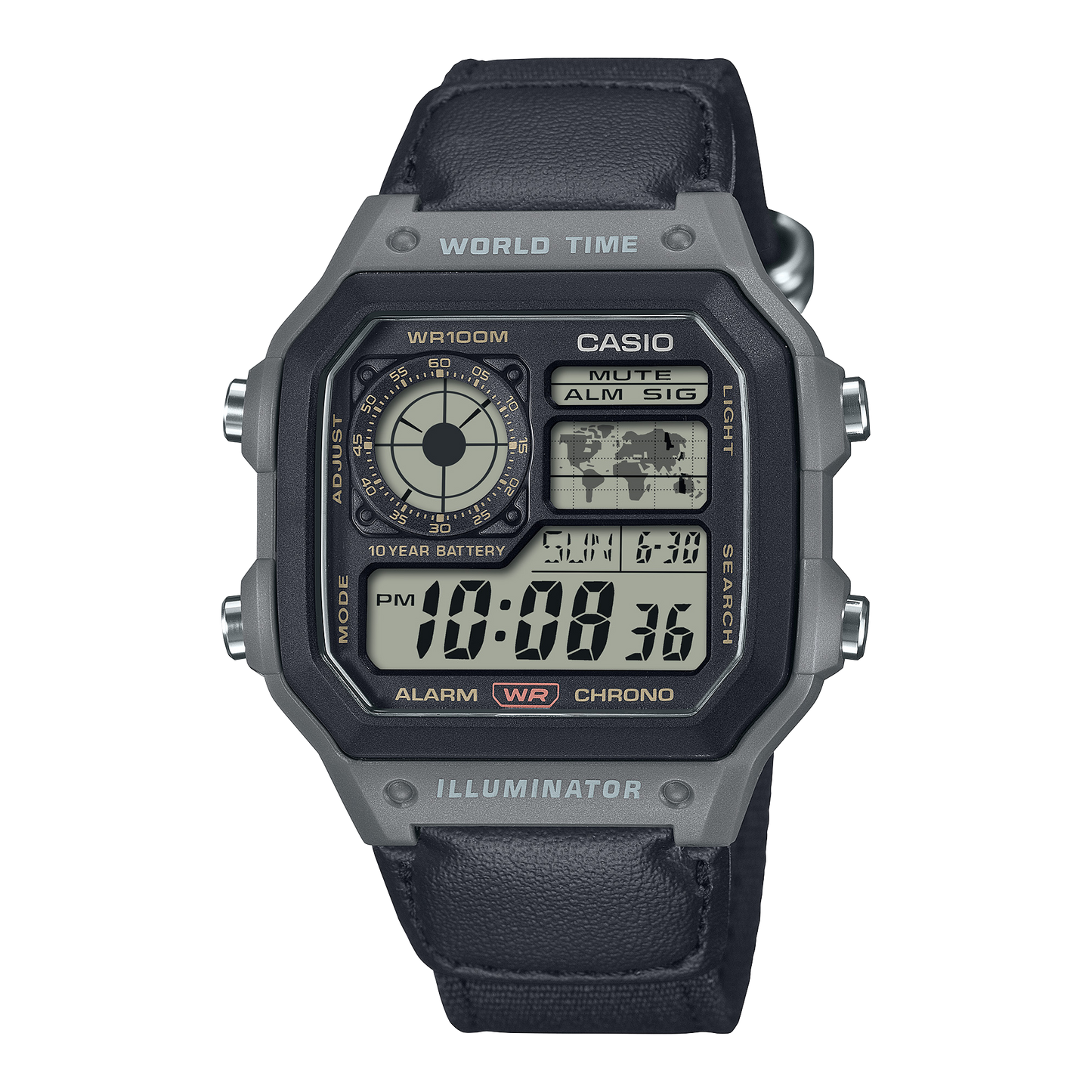 Casio World Time Digital Watch AE-1200WHUB-8AV AE1200WHUB-8AV