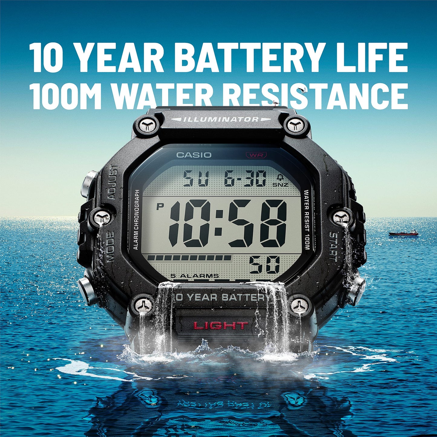 CASIO Digital AE1600H-1AV Watch AE-1600H-1AV