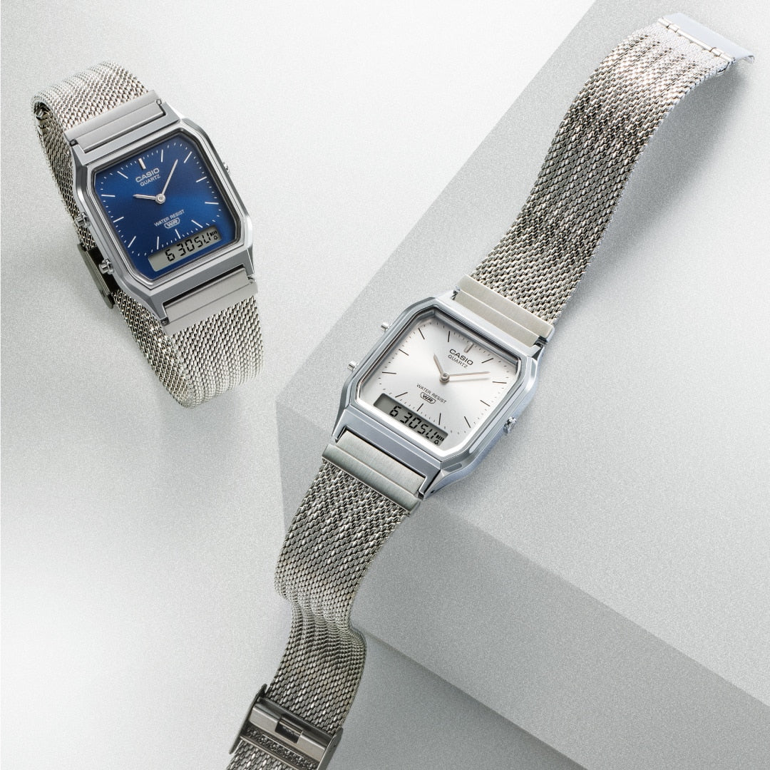 CASIO VINTAGE AQ-230EM-7A AQ230EM-7A Silver