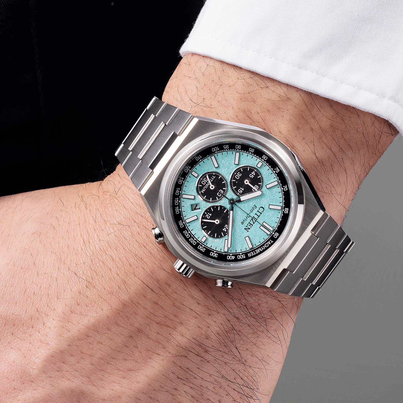 CITIZEN CA4610-85M Zenshin Chrono Super Titanium Blue Dial