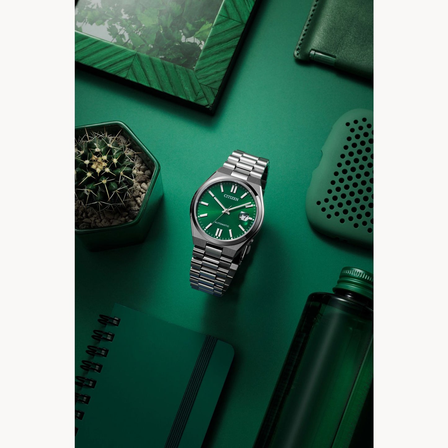 Citizen Automatic NJ0150-56X "TSUYOSA” Collection Green Dial Stainless Steel Bracelet