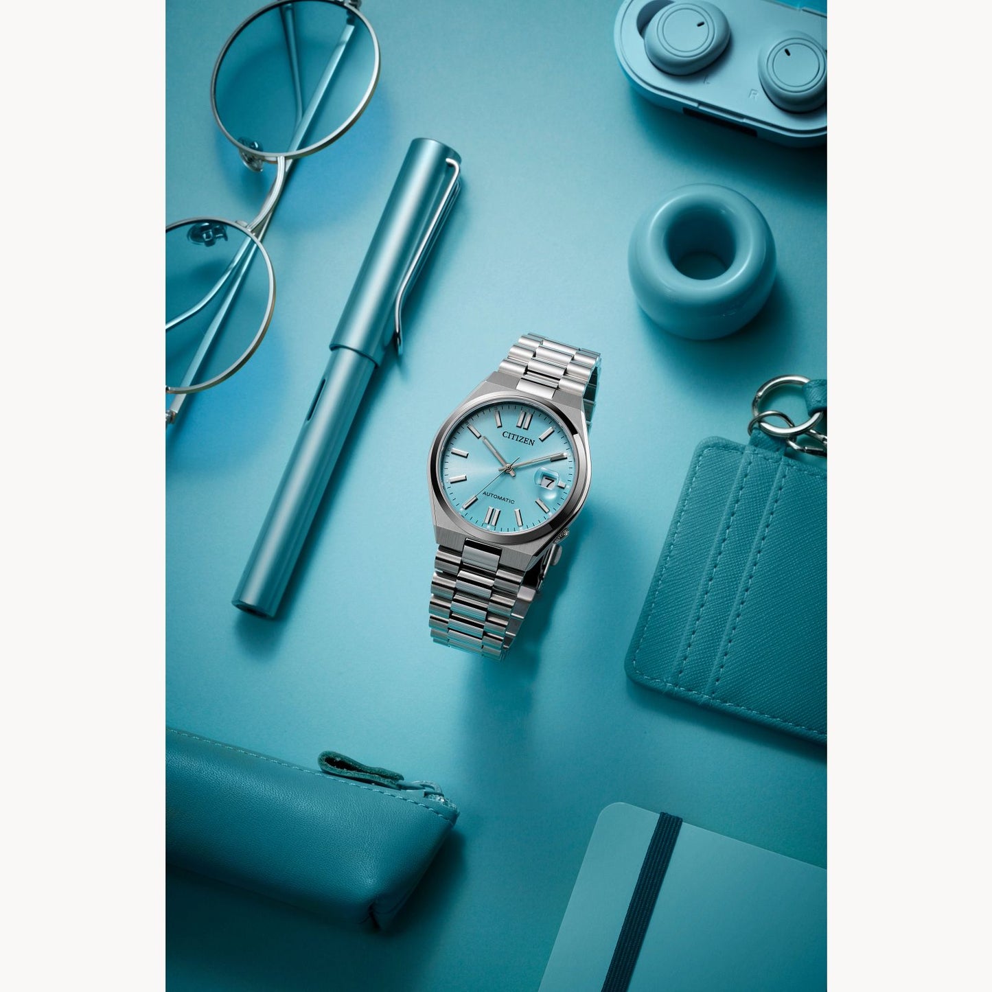 Citizen Automatic NJ0151-53M "TSUYOSA” Collection Light Blue Dial(40MM) Stainless Steel Bracelet