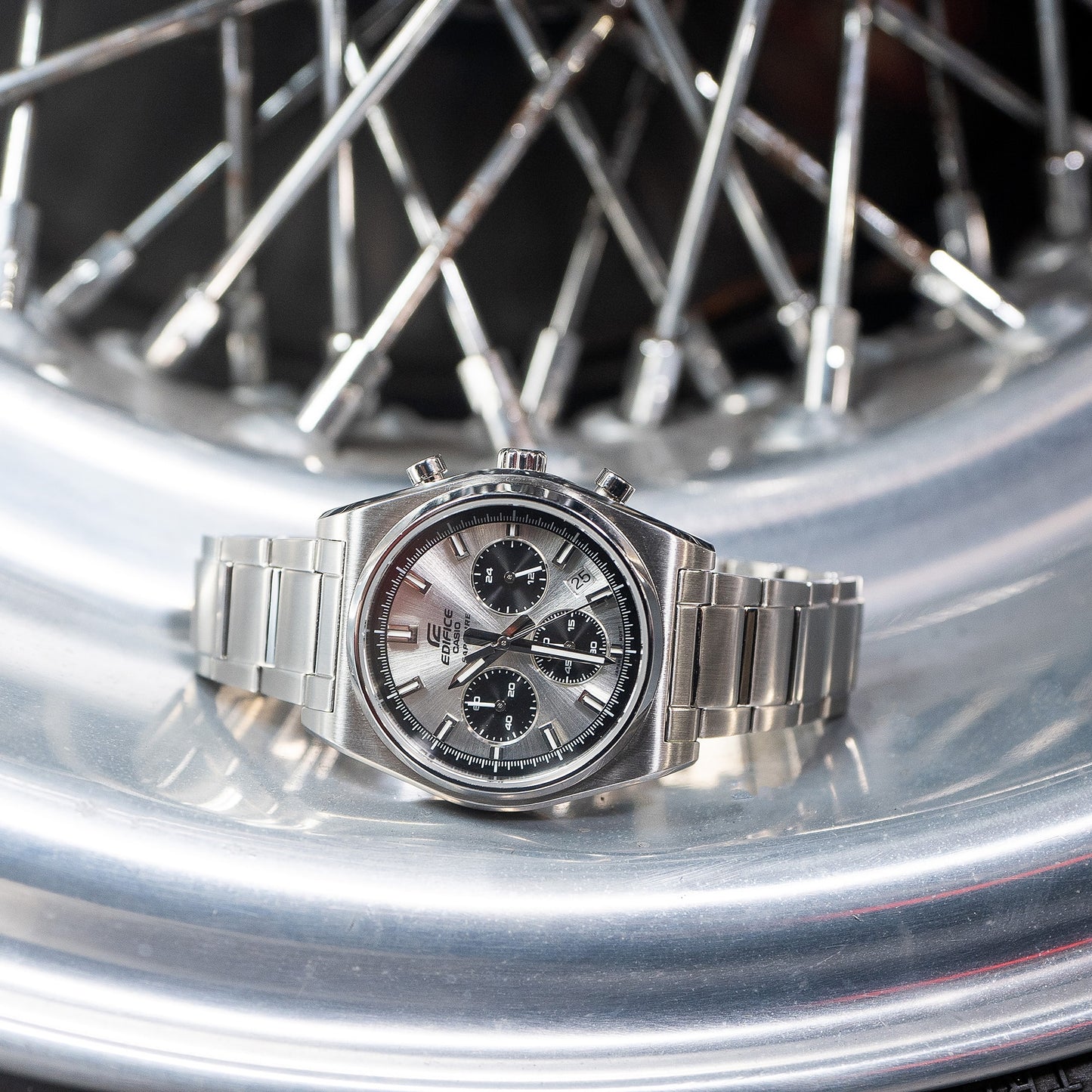 CASIO EDIFICE Standard Chronograph EFB730D-7AV EFB-730D-7AV Silver