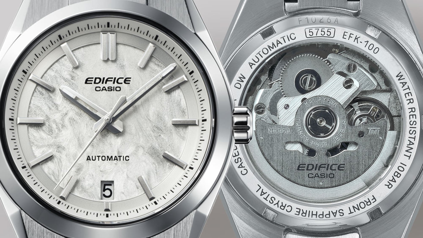 CASIO AUTOMATIC WATCH EFK100D-7A EFK-100D-7A WHITE DIAL