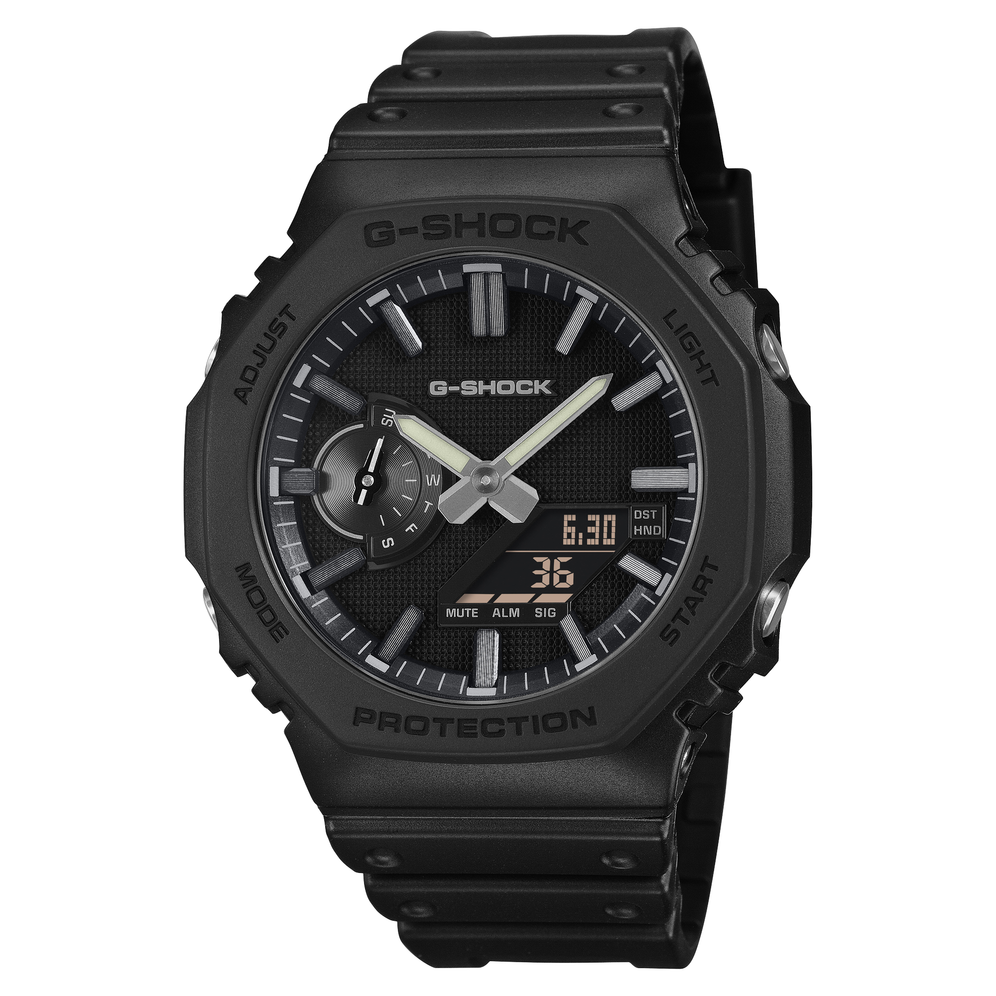 【美品】CASIO G-SHOCK GA-2100 G-SHOCK LUXE BLACK ANALOG-DIGITAL 2100 Series GA-2100LXB-1A
