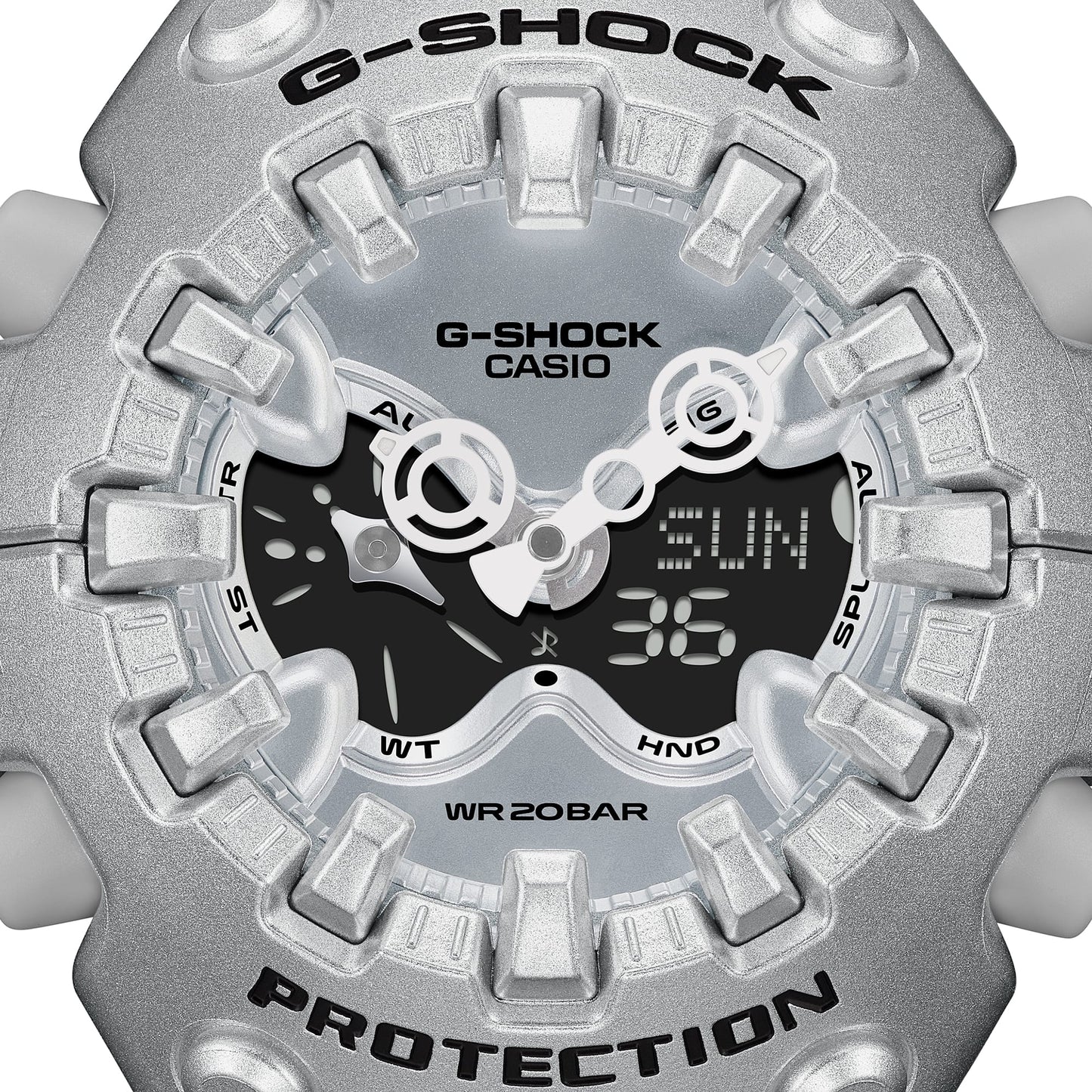CASIO G-SHOCK ANALOG-DIGITAL SILVER WATCH GAV01A-8A GA-V01A-8A