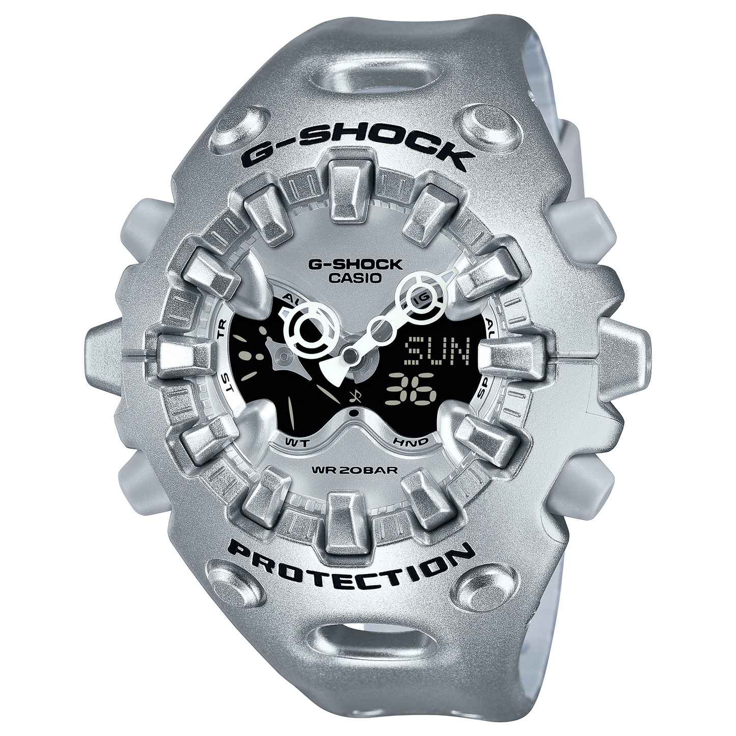 CASIO G-SHOCK ANALOG-DIGITAL SILVER WATCH GAV01A-8A GA-V01A-8A