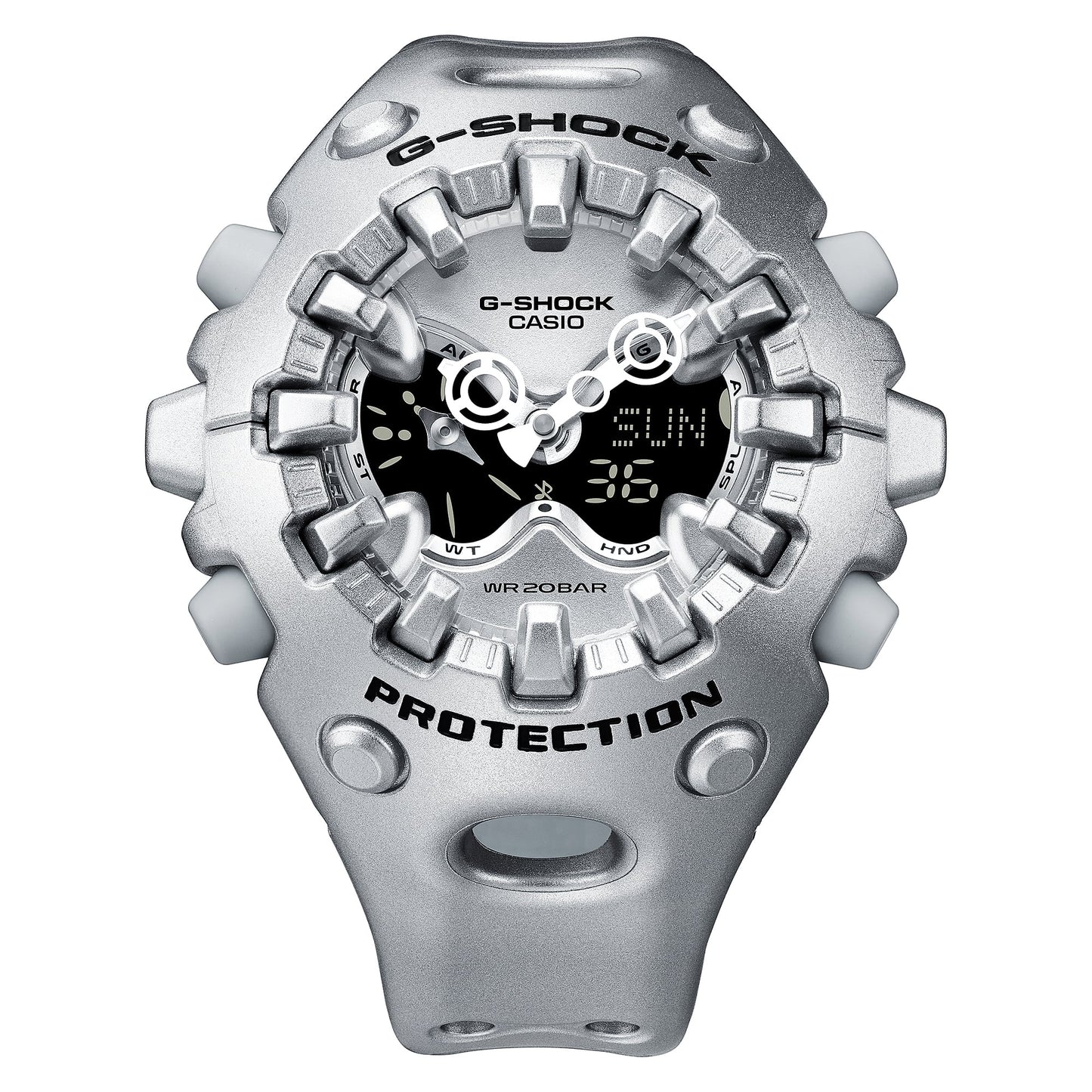 CASIO G-SHOCK ANALOG-DIGITAL SILVER WATCH GAV01A-8A GA-V01A-8A