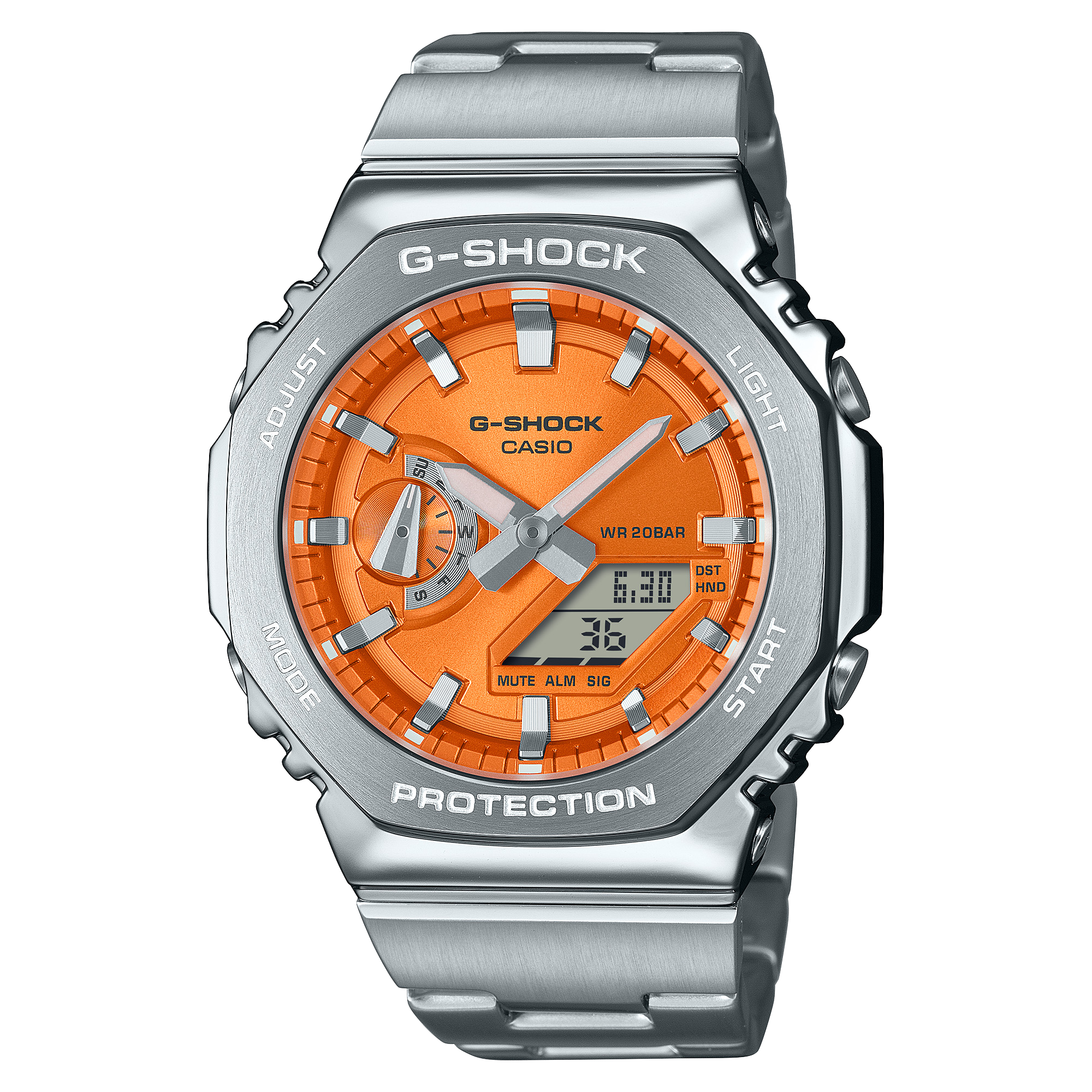 CASIO G-SHOCK G-STEEL Orange Dial 2100 Series GM-2110D-4A GM2110D