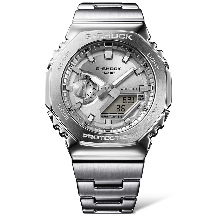 CASIO G-SHOCK G-STEEL Silver Dial 2100 Series GM-2110D-7A GM2110D-7A
