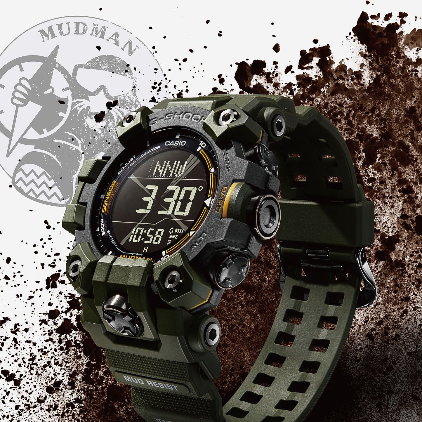 G-SHOCK MASTER OF G-LAND MUDMAN GREEN GW9500-3 GW-9500-3