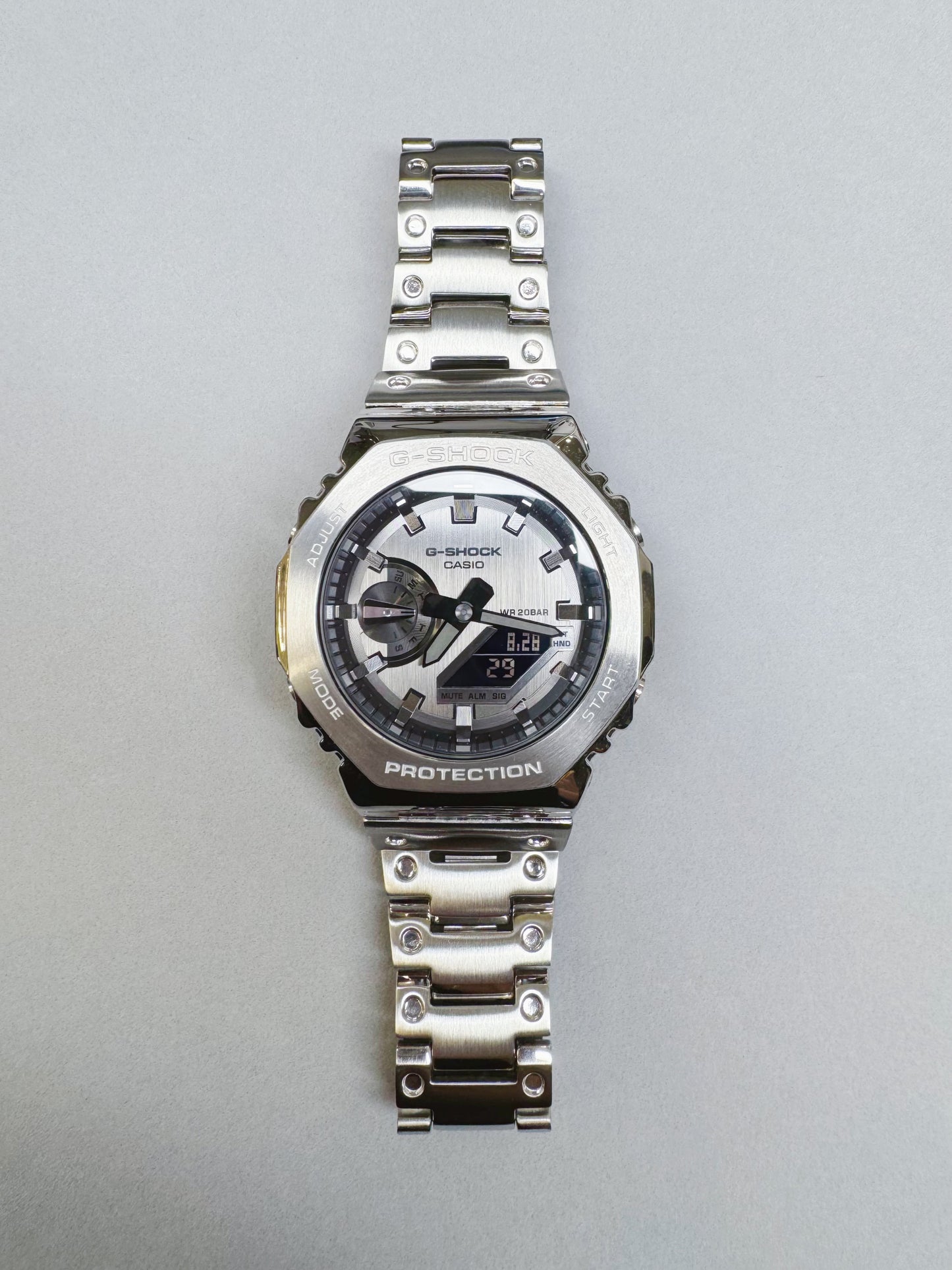 GBM2100 Compatible Solid Stainless Steel 316L Quick Release Watchband (Fit for Casio G-SHOCK GBM2100 GM2100 GA2100)