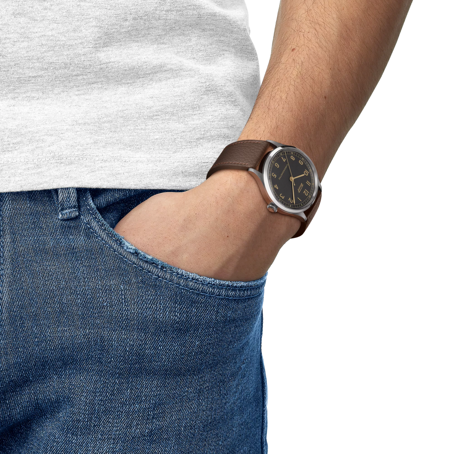 TISSOT HERITAGE 1938 AUTOMATIC COSC Anthracite Dial T142.464.16.062.00 T1424641606200