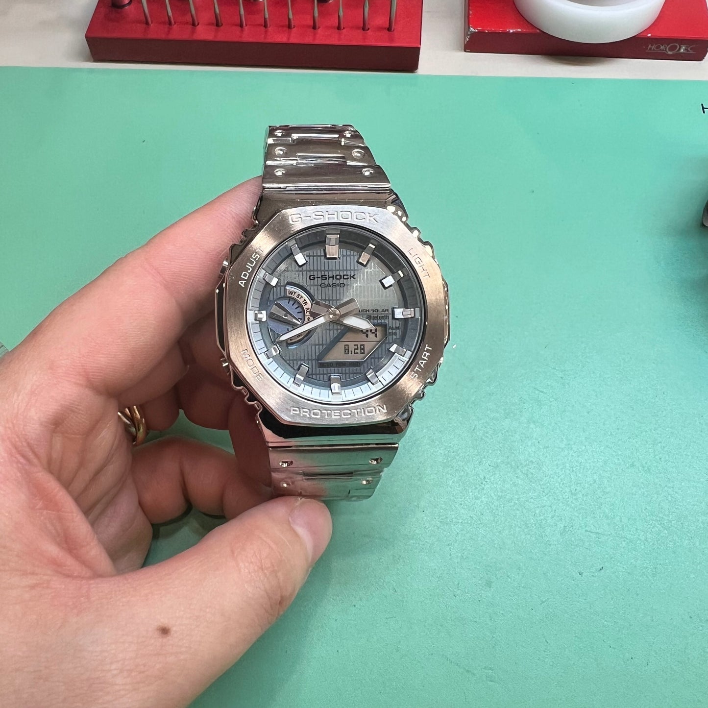 GBM2100 Compatible Solid Stainless Steel 316L Quick Release Watchband (Fit for Casio G-SHOCK GBM2100 GM2100 GA2100)