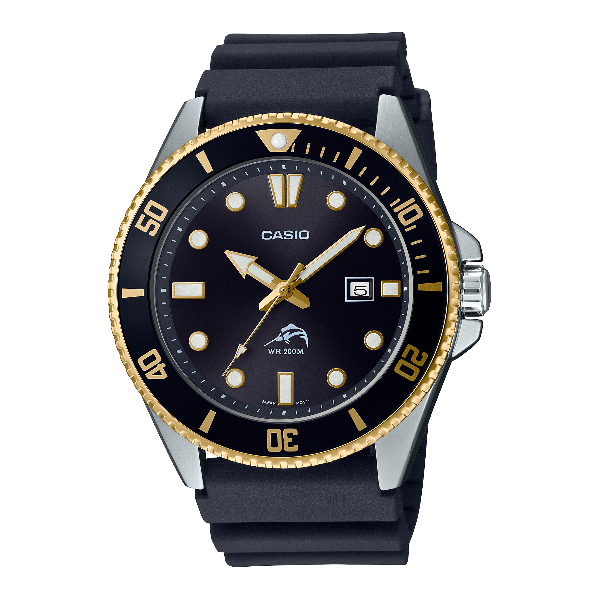 Casio MDV106G-1AV 'Duro' Black and Gold Watch MDV-106G-1AV