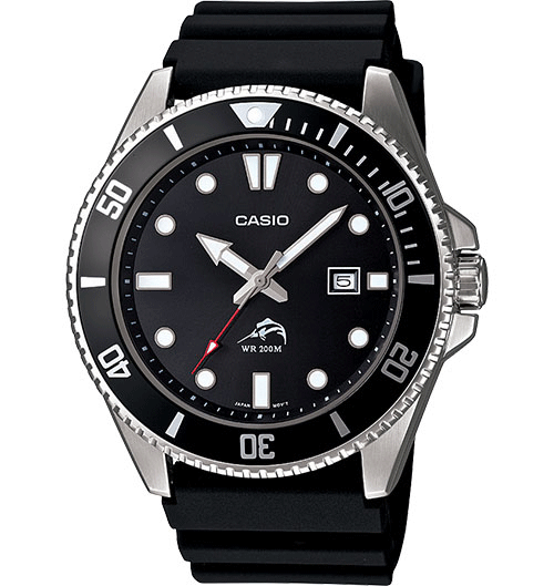 Casio duro 2025 blue bezel