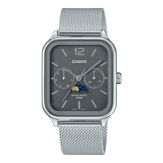 CASIO MTPM305MC-8AV MOON PHASE GREY