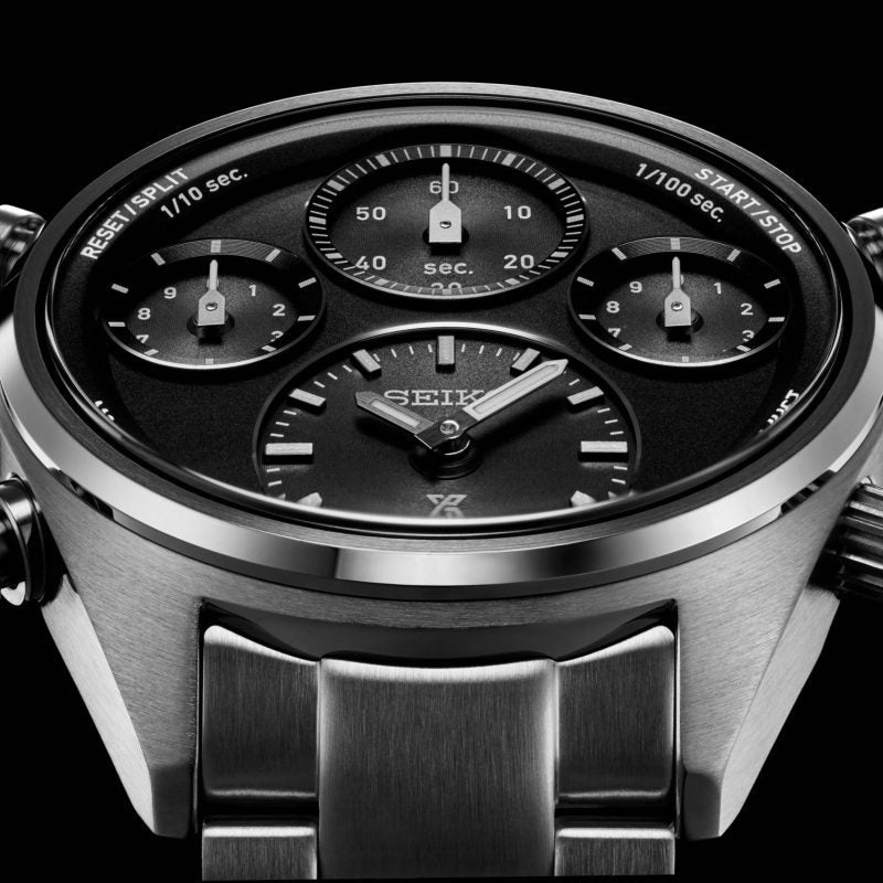 Seiko SFJ003 Prospex ‘Black on Black’ One Hundredth of a Second Speedtimer Solar Chronograph SFJ003P1