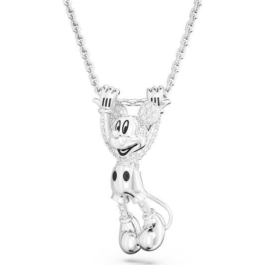 Disney Mickey Mouse Layered Pendant, White, Rhodium Plated 5668780