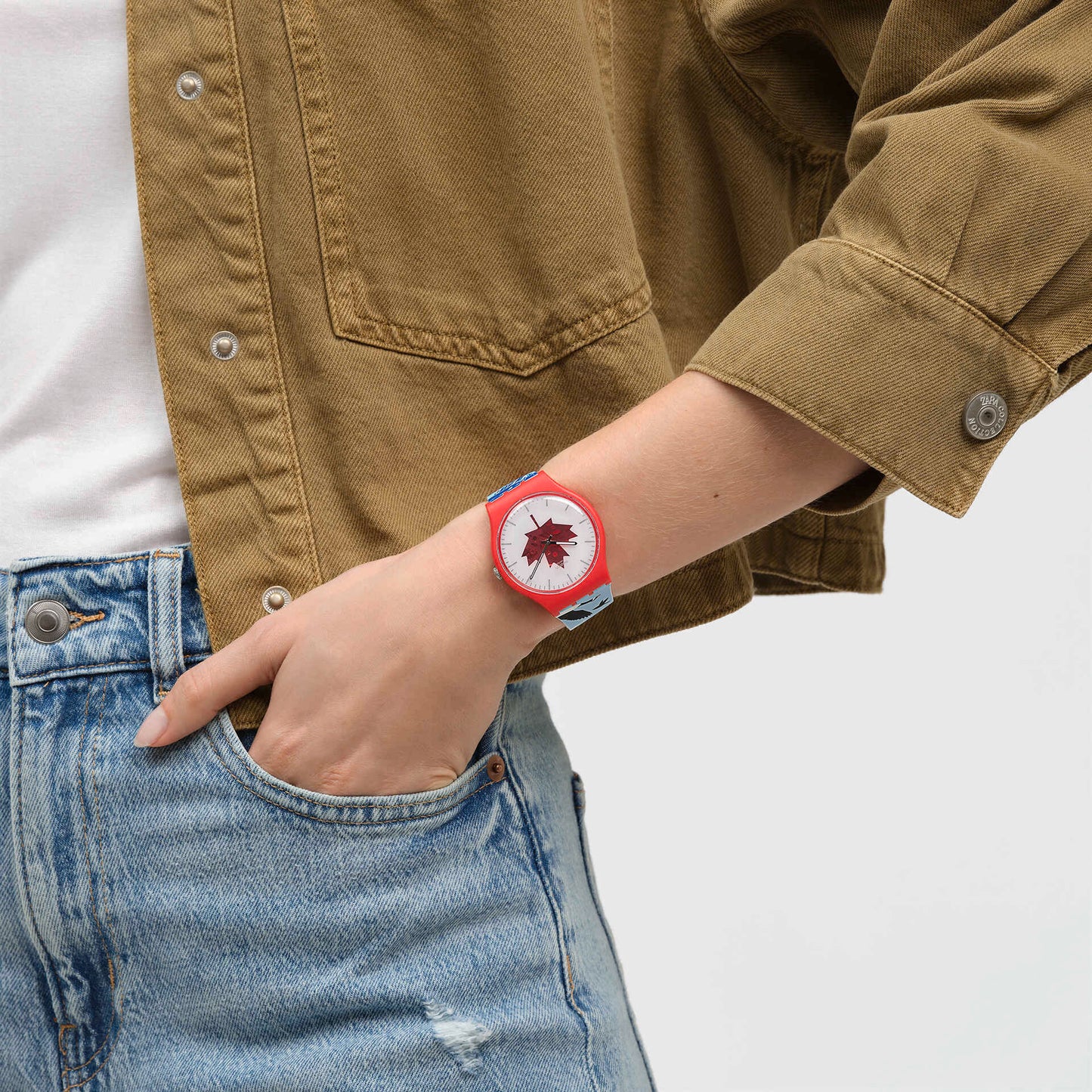 SWATCH SO29Z122-5300 CANADA, EH? PAY!