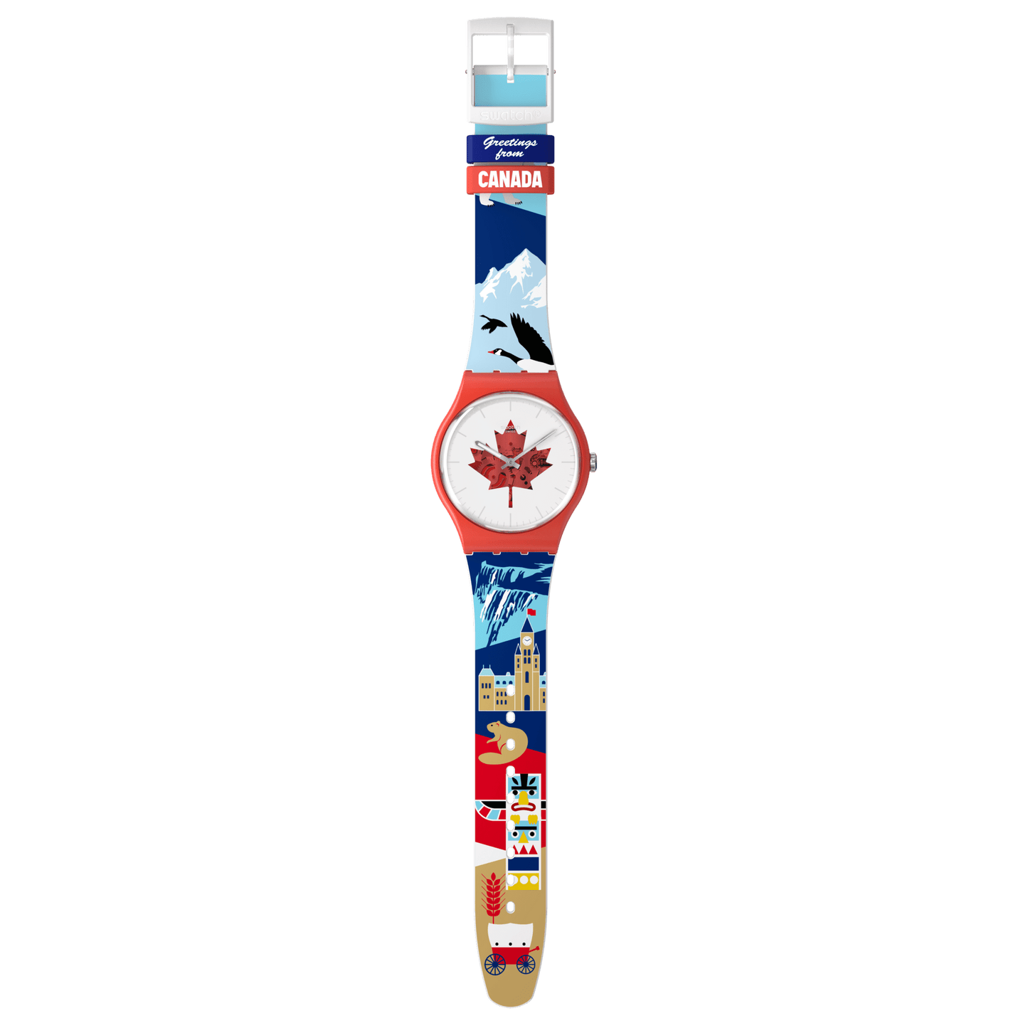 SWATCH SO29Z122-5300 CANADA, EH? PAY!