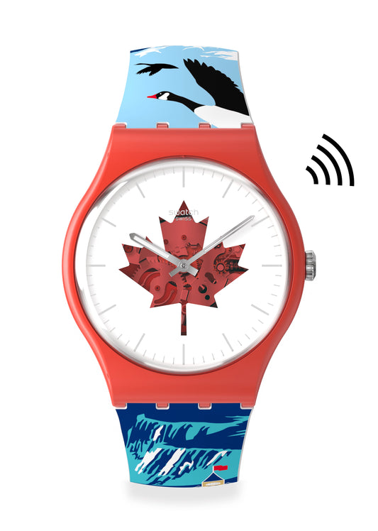 SWATCH SO29Z122-5300 CANADA, EH? PAY!