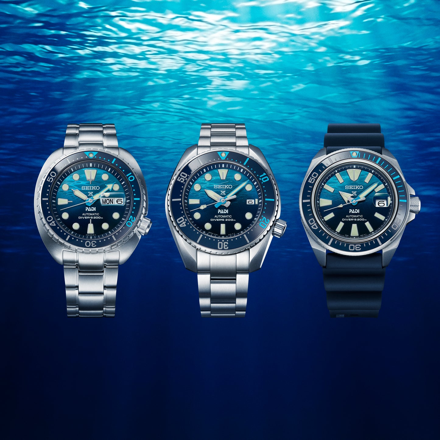 Seiko SRPK01 SRPK01K1 Prospex ‘Great Blue’ Turtle Scuba PADI Special Edition