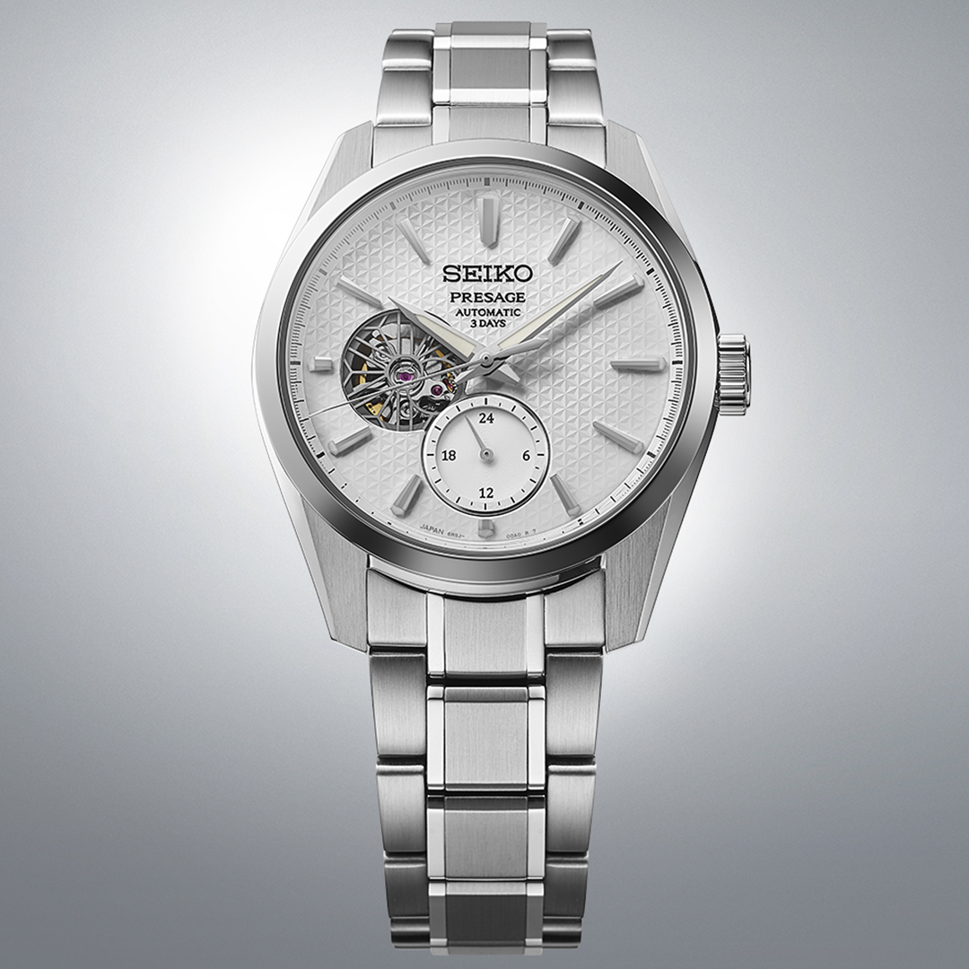 Seiko SPB415J1 Presage ‘Shiro’ Sharp-Edged Open Heart SPB415