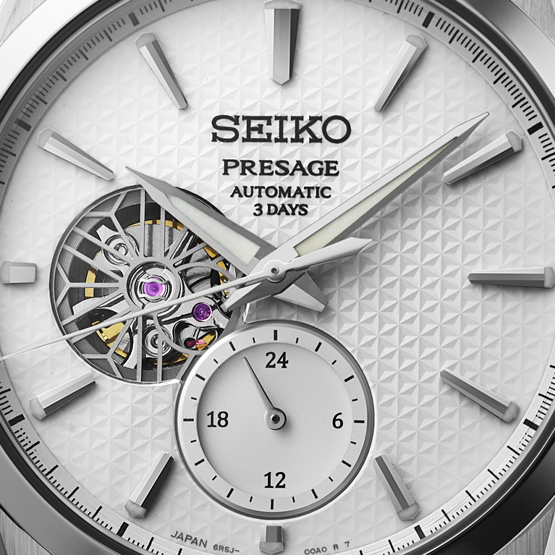 Seiko SPB415J1 Presage ‘Shiro’ Sharp-Edged Open Heart SPB415